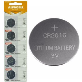 Bateria Alfacell Lithium 3V Cartela Com 5 CR2016