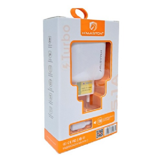 Carregador Rpido H'Maston 5,1A 3USB  Compatvel Com Iphone - CARH12